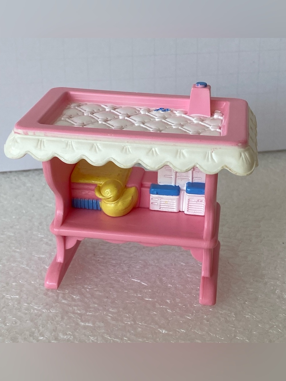 Vintage 1994 Fisher-Price Loving Family Dollhouse Nursery Baby Changing Table